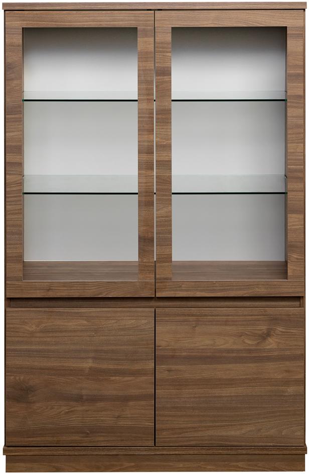 Sata madal vitriin nr. 95. 92cm 2 ust pruun, sokkel