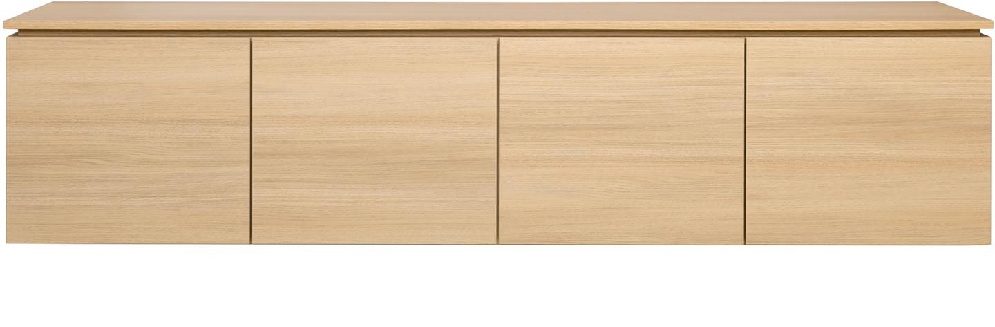 Lakeus kapp nr. 2. 197 cm kapp nr. 2. kahe riiuliga hele tamm, seinale kinnitatav