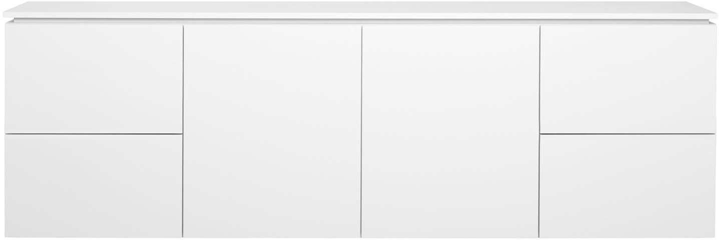 Lakeus puhvetkapp nr. 6. 197 cm topeltkaanega valge, seinale kinnitatav
