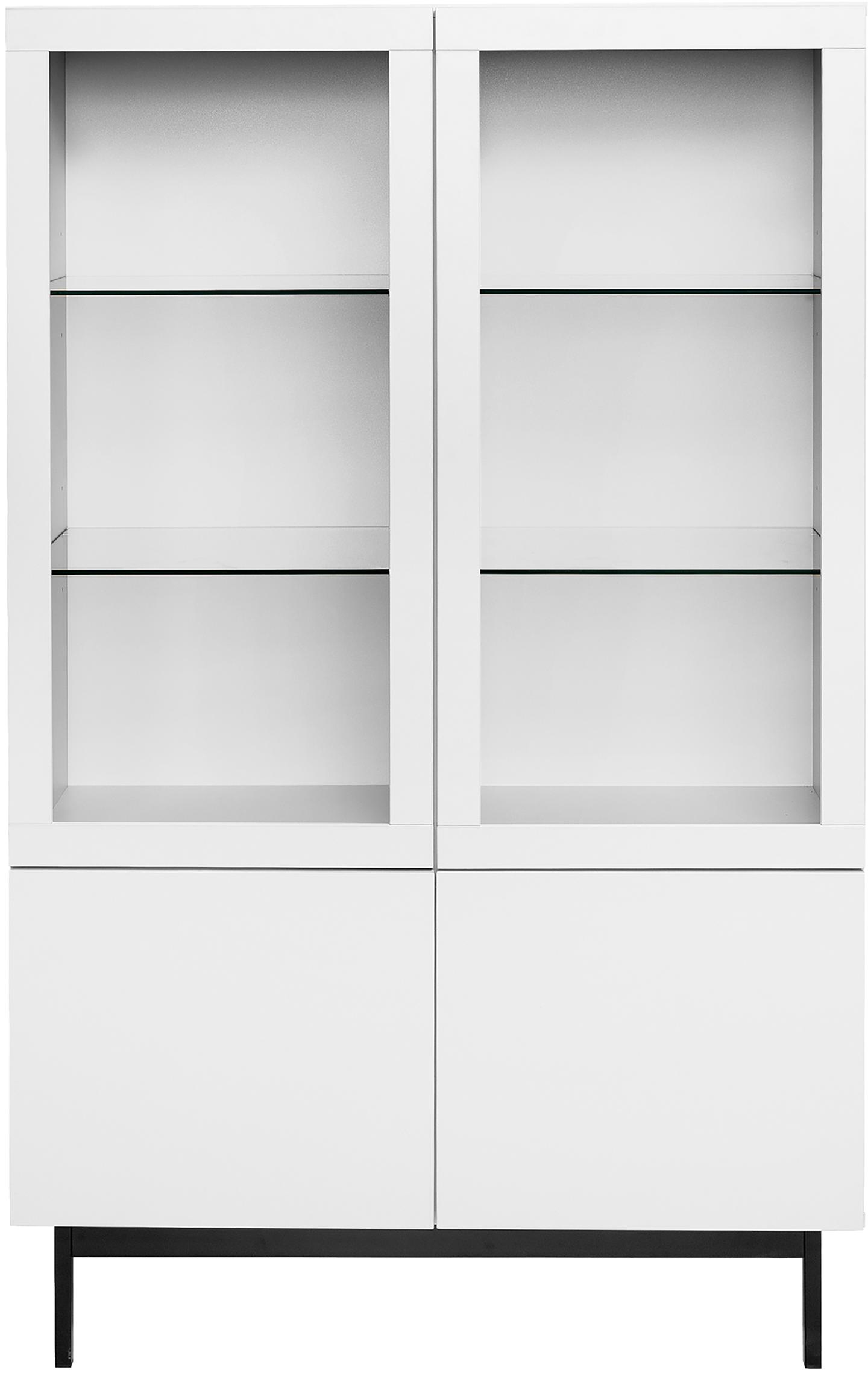 Lakeus vitriin nr. 7. 99 cm valge, metallist sokkeljalg