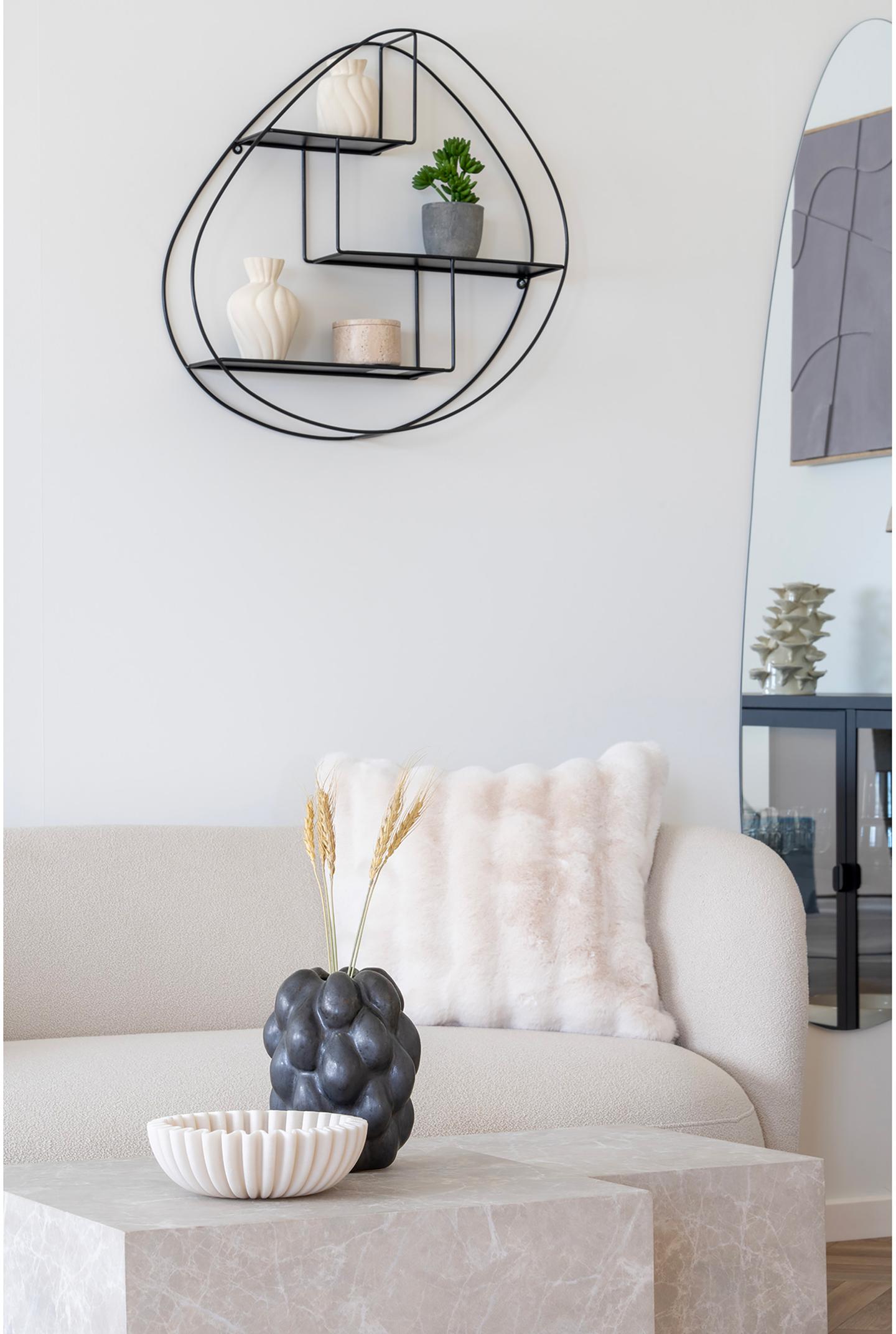 House Nordic Galena dekoratiivpadipadi 45x45 cm, valkjas kunstkarusnahk