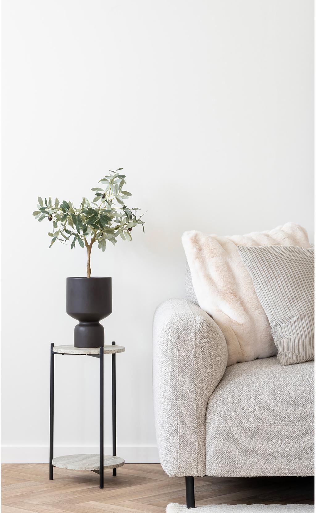 House Nordic Galena dekoratiivpadipadi 45x45 cm, valkjas kunstkarusnahk