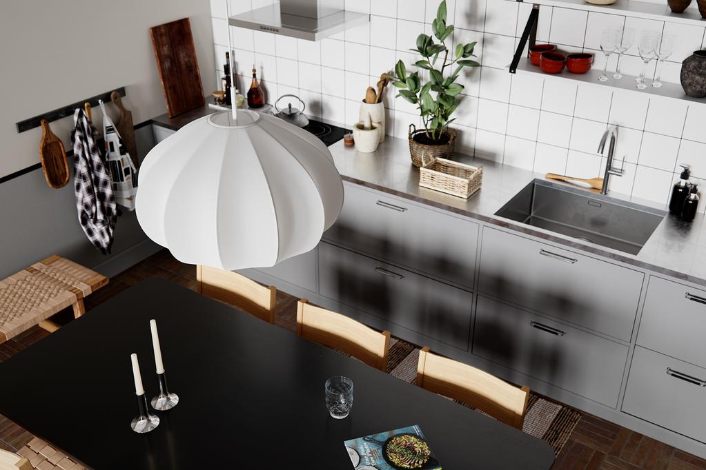 Ebba ripplamp 60cm valge