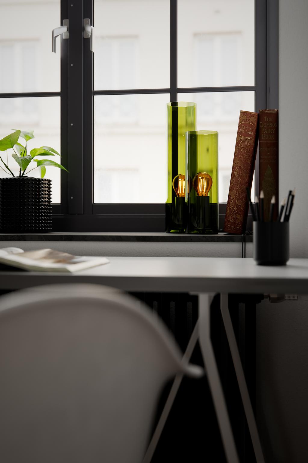 Flake laualamp 30cm roheline