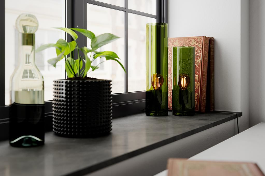 Flake laualamp 30cm roheline