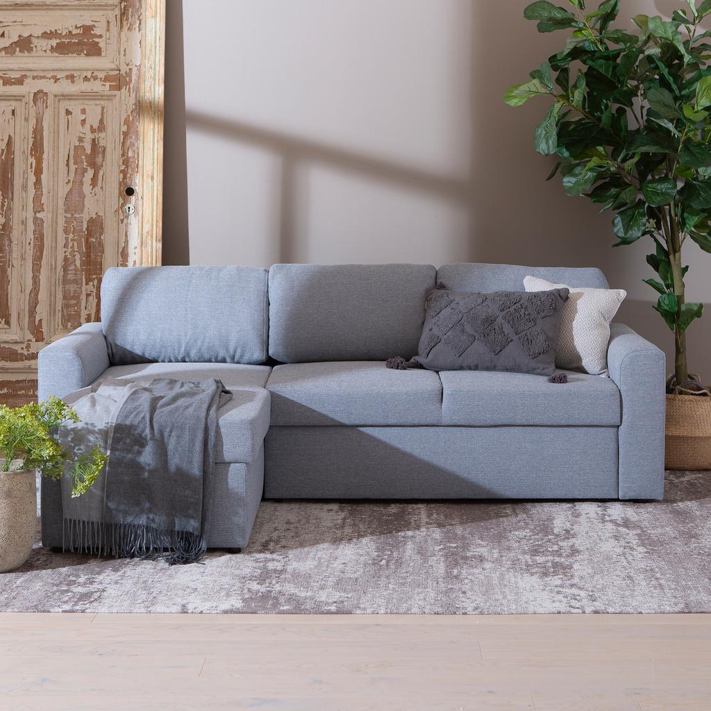 Ingrid 3-kohaline diivanvoodi, helehall (ei sis. pesukasti)