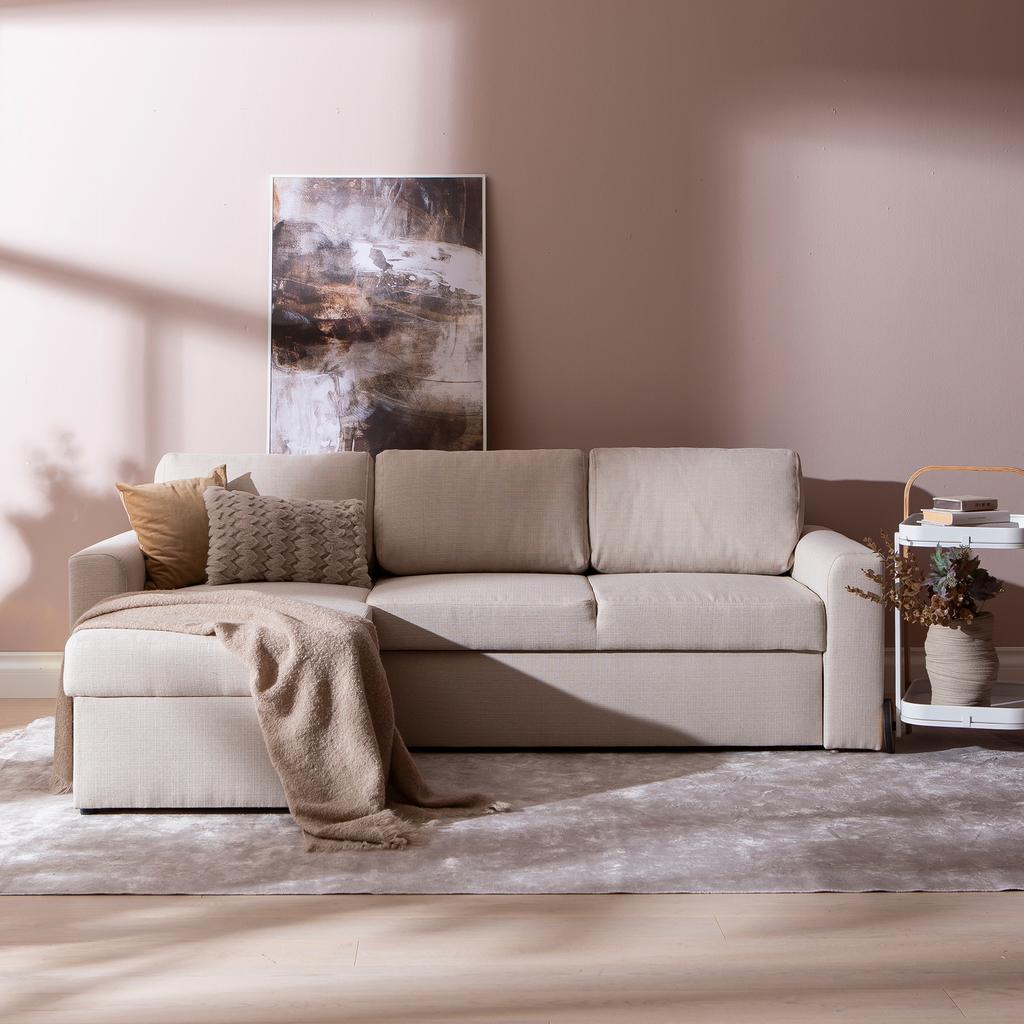 Ingrid 3-kohaline diivanvoodi, beež (ei sis. pesukasti)