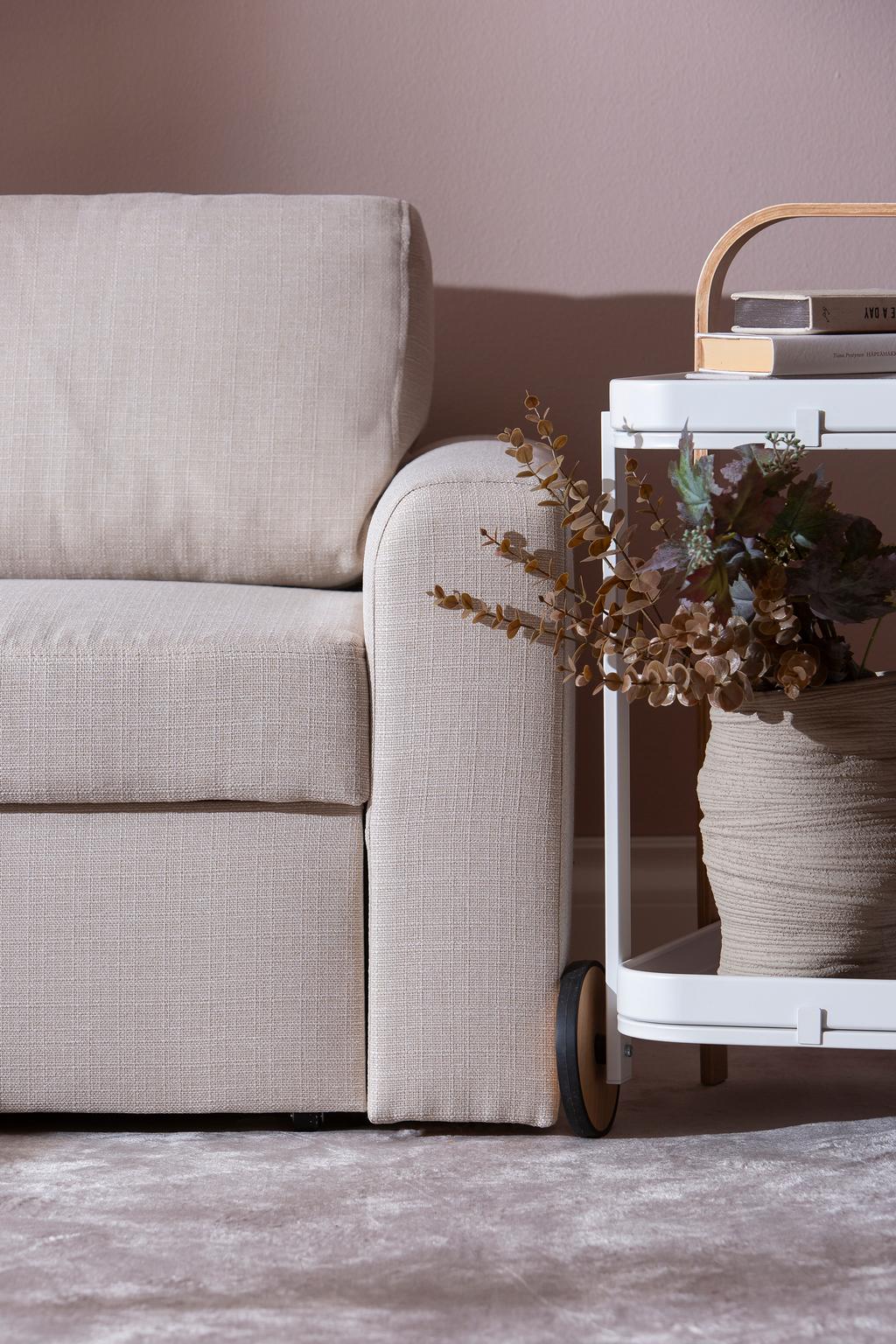 Ingrid 3-kohaline diivanvoodi, beež (ei sis. pesukasti)