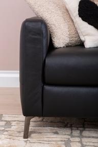 Pisipilt: Carino 3-kohaline diivan, must nahk