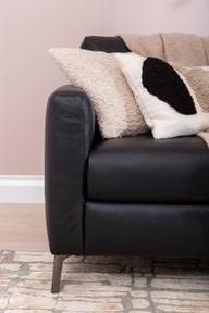 Pisipilt: Carino 3-kohaline diivan, must nahk