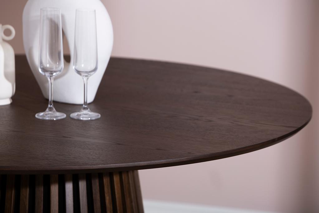 Metz söögilaud, ümar, smoked tamm