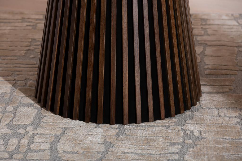 Metz söögilaud, ümar, smoked tamm