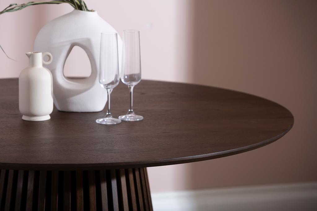 Metz söögilaud, ümar, smoked tamm