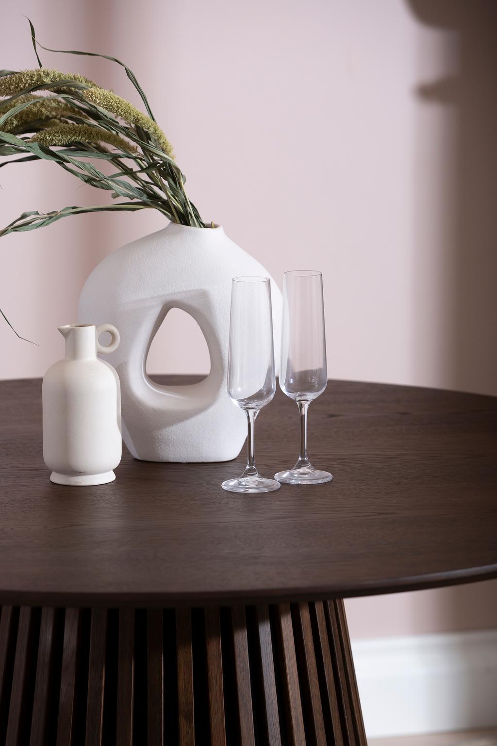 Metz söögilaud, ümar, smoked tamm