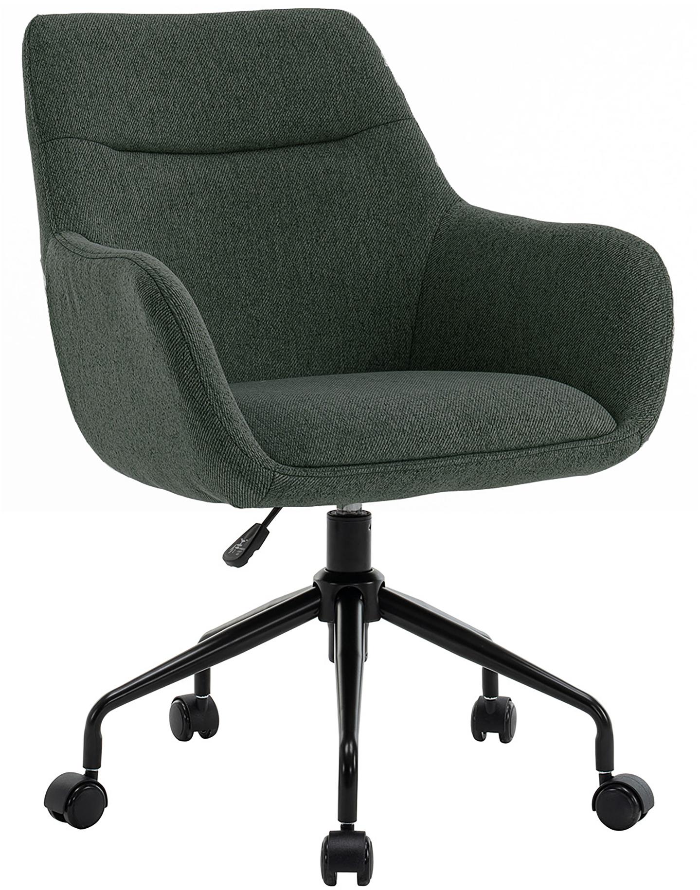 North Collection Everly söögitool käetugedega, roheline (Spider-jalg pöörlev)