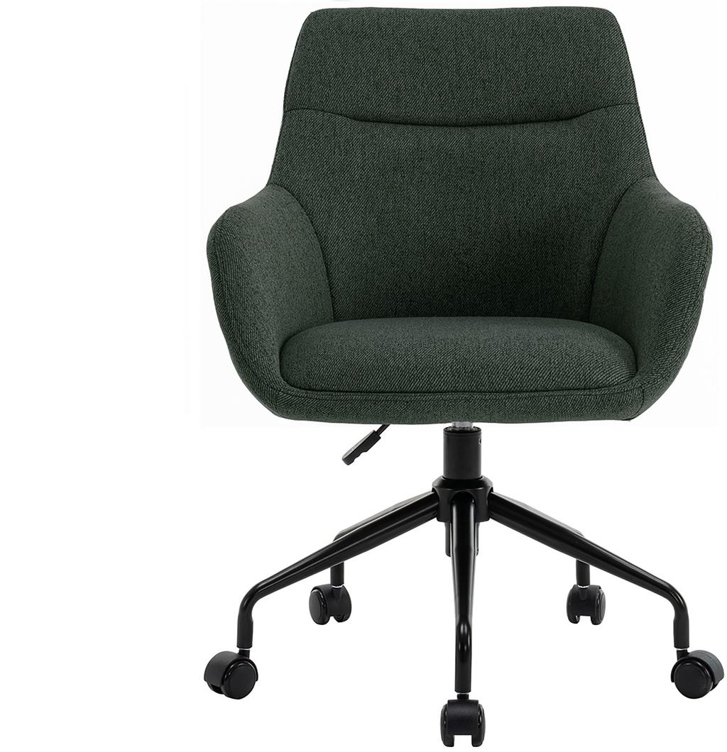 North Collection Everly söögitool käetugedega, roheline (Spider-jalg pöörlev)