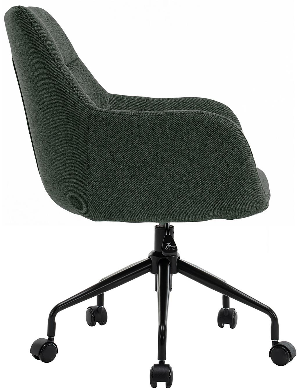 North Collection Everly söögitool käetugedega, roheline (Spider-jalg pöörlev)