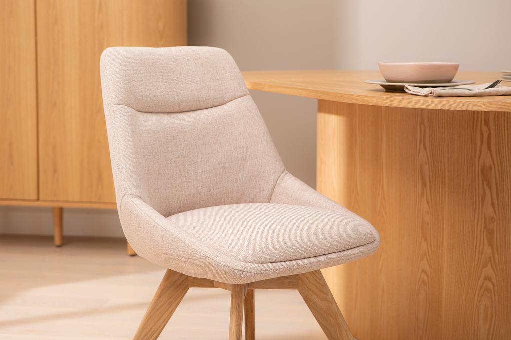 North Collection Everly söögitool, liiv (Spider-jalg natural tamm)