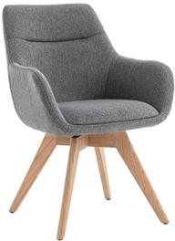 Pisipilt: North Collection Everly söögitool käetugedega, hall (Spider-jalg natural tamm)