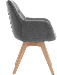 Pisipilt: North Collection Everly söögitool käetugedega, hall (Spider-jalg natural tamm)