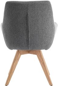 Pisipilt: North Collection Everly söögitool käetugedega, hall (Spider-jalg natural tamm)