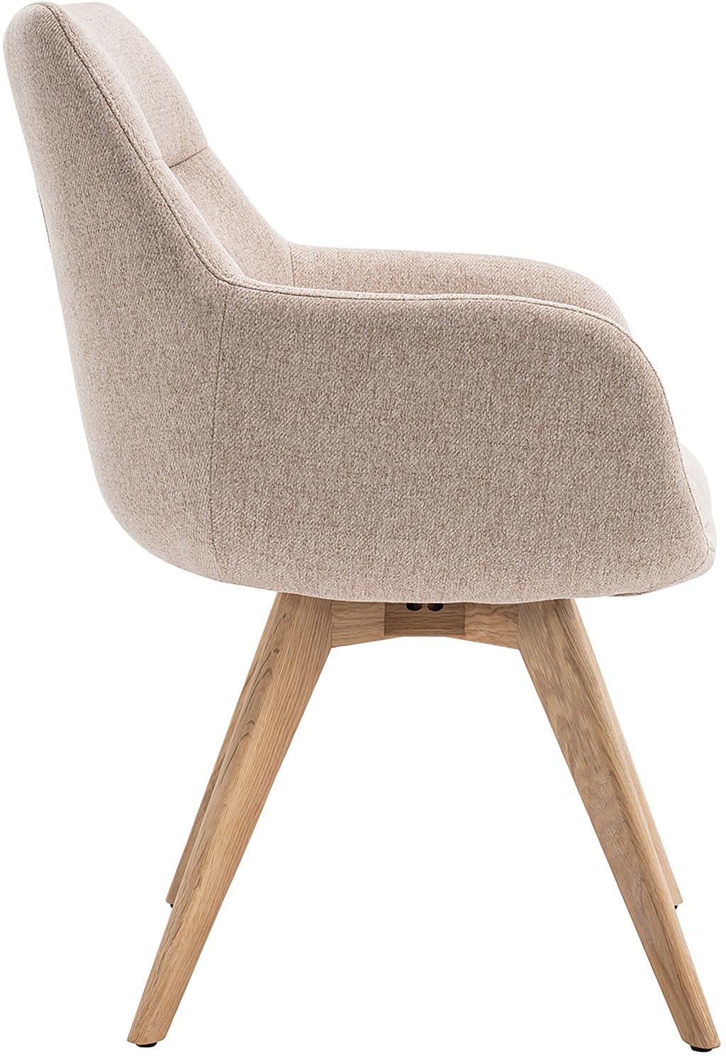 North Collection Everly söögitool käetugedega, liiv (Spider-jalg natural tamm)