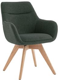 Pisipilt: North Collection Everly söögitool käetugedega, roheline (Spider-jalg natural tamm)