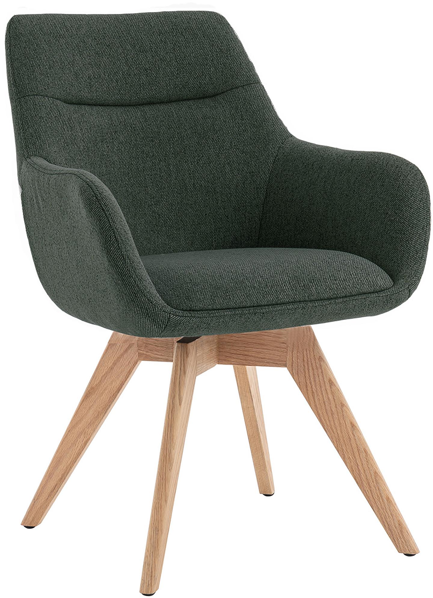 North Collection Everly söögitool käetugedega, roheline (Spider-jalg natural tamm)