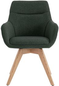 Pisipilt: North Collection Everly söögitool käetugedega, roheline (Spider-jalg natural tamm)