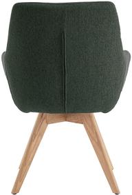 Pisipilt: North Collection Everly söögitool käetugedega, roheline (Spider-jalg natural tamm)