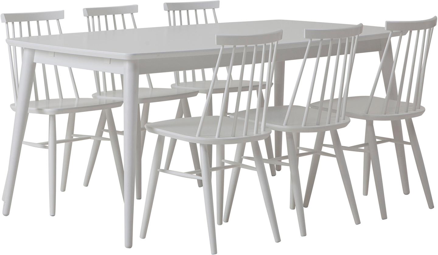 Reino söögilauakomplekt 170x95 kuuele, valge