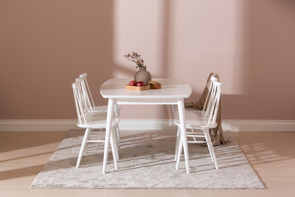 Reino söögilauakomplekt 170x95 kuuele, valge