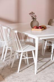 Pisipilt: Reino söögilauakomplekt 170x95 kuuele, valge