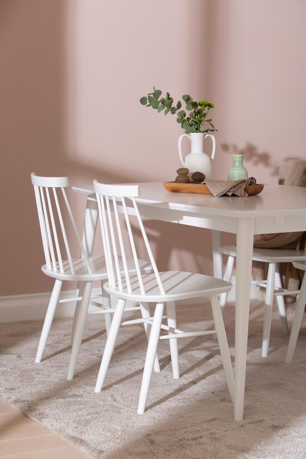 Reino söögilauakomplekt 140x90 neljale, valge