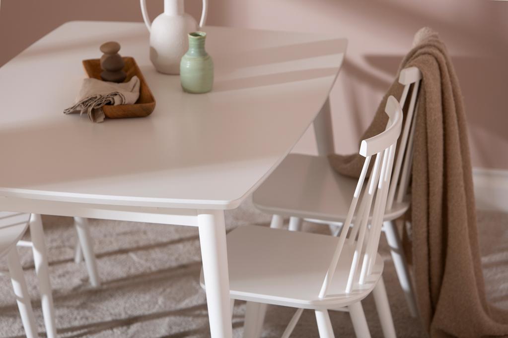 Reino söögilauakomplekt 140x90 neljale, valge