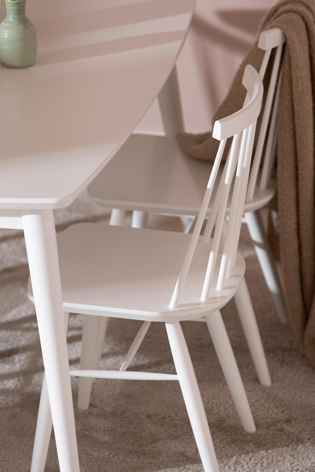 Reino söögilauakomplekt 140x90 neljale, valge