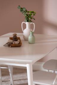 Pisipilt: Reino söögilauakomplekt 140x90 neljale, valge