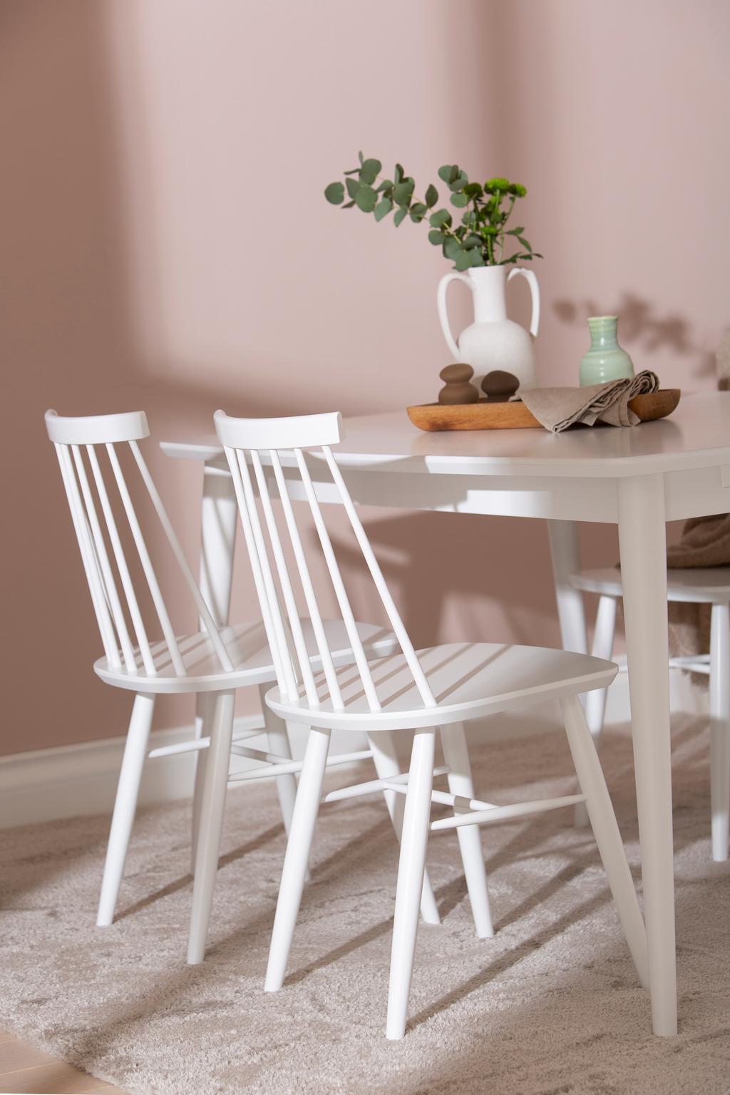 Reino söögilauakomplekt 140x90 neljale, valge