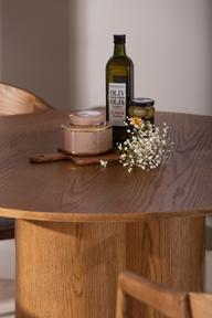 Pisipilt: Olivia & Långön söögilauakomplekt ümar 110cm neljale, pruun