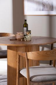 Pisipilt: Olivia & Långön söögilauakomplekt ümar 110cm neljale, pruun