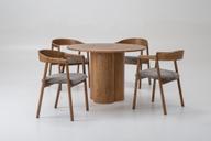 Pisipilt: Olivia & Långön söögilauakomplekt ümar 110cm neljale, pruun