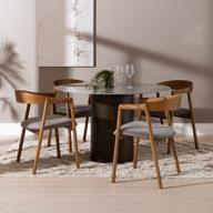 Pisipilt: Austin & Långön söögilauakomplekt ümar 120cm neljale, pruun/hall