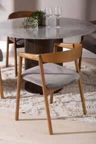 Pisipilt: Austin & Långön söögilauakomplekt ümar 120cm neljale, pruun/hall