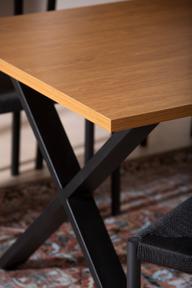 Pisipilt: Cenni & Malmön söögilauakomplekt 190x90cm kuuele, tamm/must