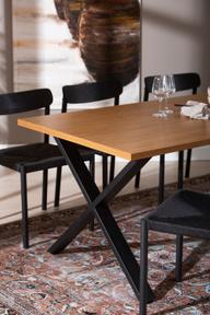 Pisipilt: Cenni & Malmön söögilauakomplekt 190x90cm kuuele, tamm/must