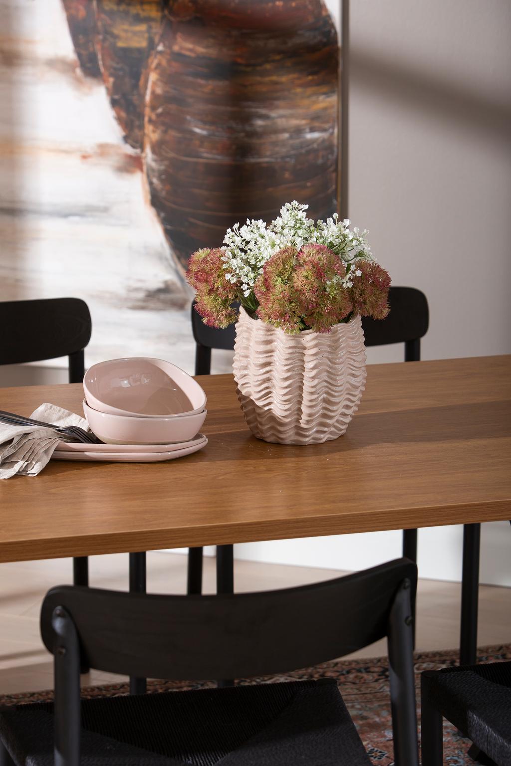 Cenni & Malmön söögilauakomplekt 190x90cm kuuele, tamm/must