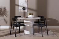 Pisipilt: Kalida & Malmön söögilauakomplekt ümar 120cm neljale, valge/must