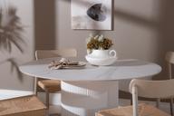 Pisipilt: Kalida & Malmön söögilauakomplekt ümar 120cm neljale, valge/greige