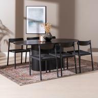 Pisipilt: Rotondo & Malmön söögilauakomplekt 200x110cm kuuele, must/must