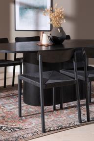 Pisipilt: Rotondo & Malmön söögilauakomplekt 200x110cm kuuele, must/must